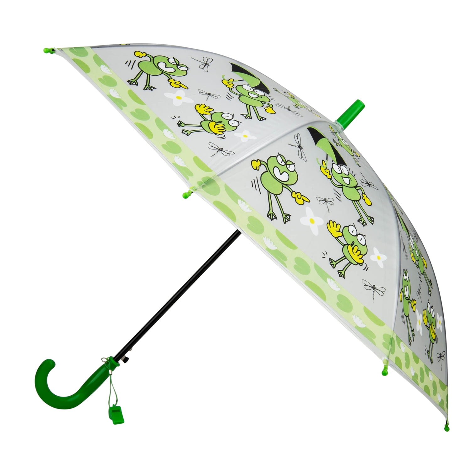 Rainy Day Novelty Kids Easy Open Automatic Umbrella with Safety Whistle