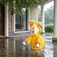 thumbnail image 1 of Rainy Day Themed Porch Goose Outfit With Yellow Raincoat Hat And Umbrella For 19 To 23 Inch Goose Statue Garden Decor, 1 of 6