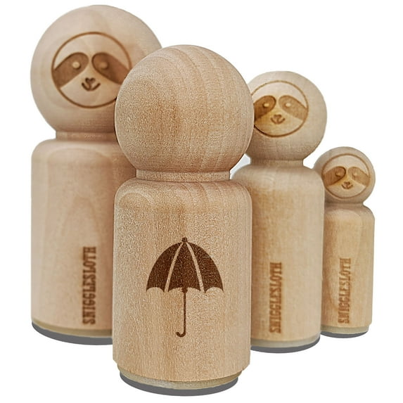 Rainy Day Umbrella Rubber Stamp for Scrapbooking Crafting Stamping - Medium 1 Inch