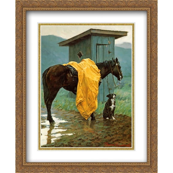 Rainy Days and Mondays 2x Matted 22x27 Large Gold Ornate Framed Art Print by Lorimer