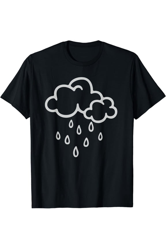 Rainy Weather Downpour Thunderstorm Rain Cloud T-Shirt mens t shirt，black，women，funny，misfits，men，journey