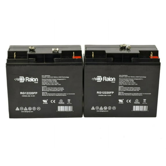 Raion Power 12V 22Ah Replacement Battery for OUTDO OT20-12 - 2 Pack