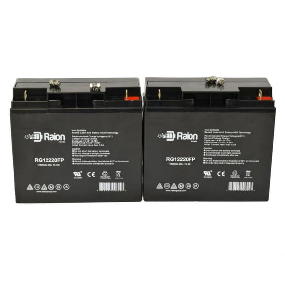 Raion Power 12V 22Ah Wheelchair Battery for EV Rider Super Light 2 - 2 Pack