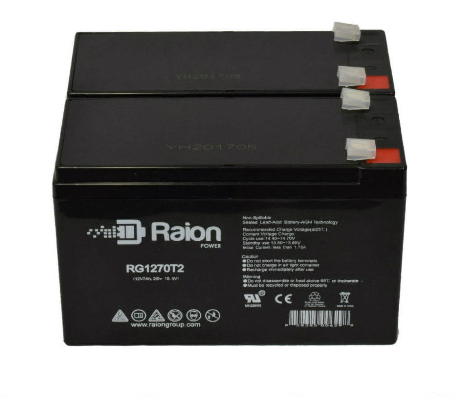 Raion Power 12V 7Ah Replacement Alarm Battery for Altronix AL201UL - 2 ...