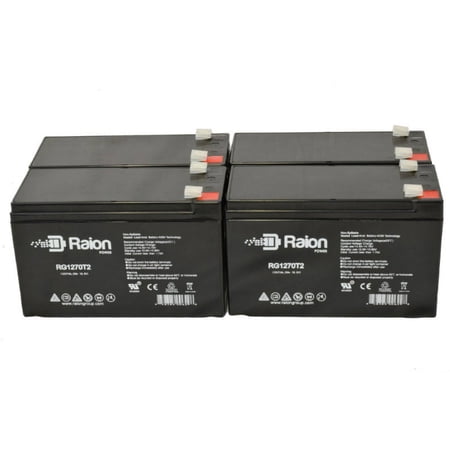 Raion Power 12V 7Ah Replacement Alarm Battery for Napco Alarms - 4 Pack