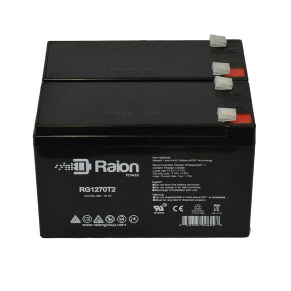 Raion Power 12V 7Ah Replacement Battery for Power Sonic PS-1272 - 2 Pack