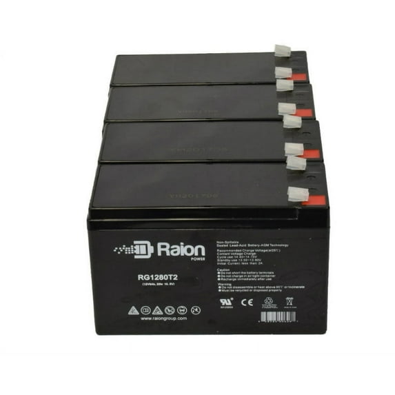 Raion Power 12V 8Ah Replacement Battery for Peg Perego Desert Challenger - 4 Pack