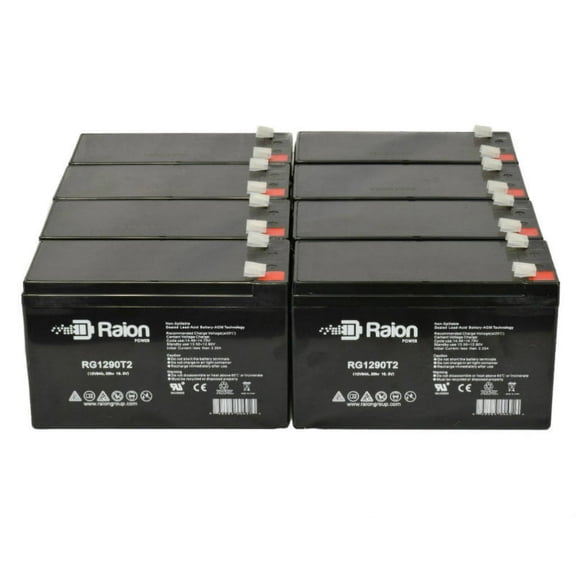 Raion Power 12V 9Ah Replacement UPS Backup Battery for APC CURK27 - 8 Pack