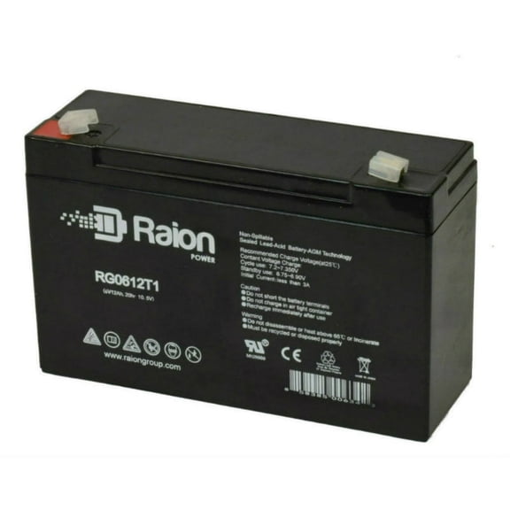 Raion Power 6V 12Ah Replacement Battery for CooPower CP6-12