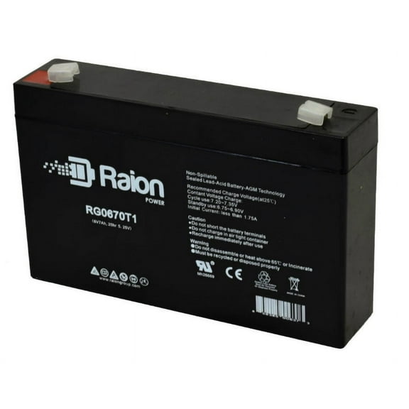 Raion Power 6V 7Ah Replacement Battery for Sunnyway SW660(III)