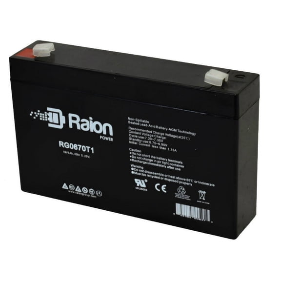 Raion Power 6V 7Ah Replacement Battery for Sunnyway SW675