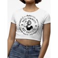 thumbnail image 1 of Raise Feminists Not Fascists Crop Tee Women's, 1 of 4