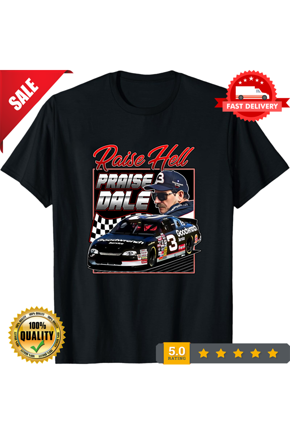 Raise Hell Praise Dale 90s Retro Racing Inspired Tee, Unisex Sizes, ULTRA LIMITED-TH68379