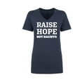 thumbnail image 1 of Raise Hope Not Racists Womens V-Neck Tee, 1 of 2