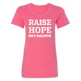 thumbnail image 1 of Raise Hope Not Racists Womens crewneck tee, 1 of 2
