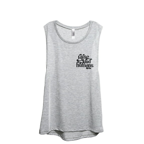 Raise Kind Humans Women's Fashion Sleeveless Muscle Workout Yoga Tank Top Sport Grey Medium