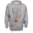 thumbnail image 1 of Raise Them Kind Beer Holder Tailgate Hoodie Sweatshirt Unisex 2X-Large Oxford, 1 of 4