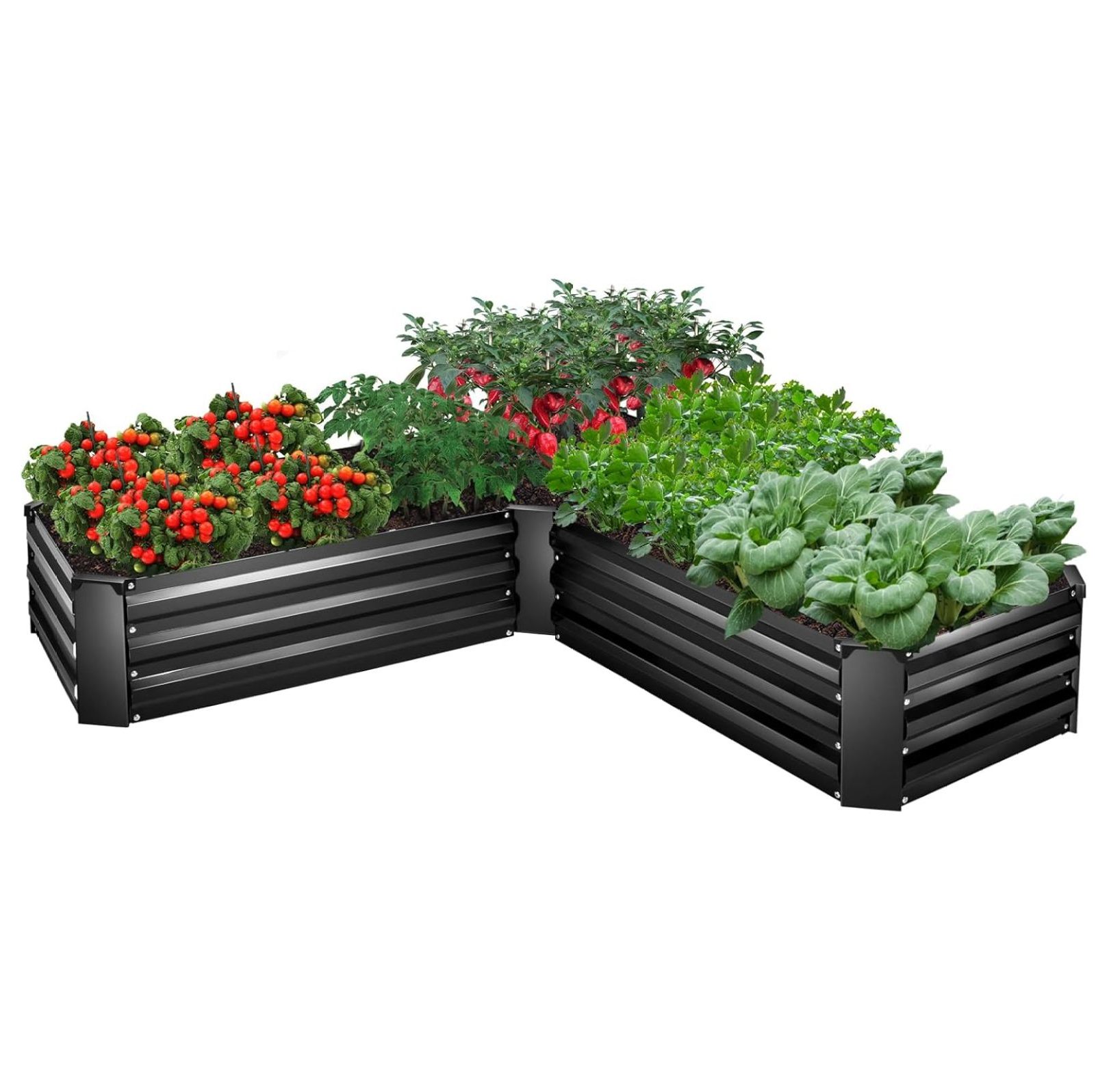 Raised Bed Garden Bed Kit, 5x5x1ft Galvanized Planter Tall Raised