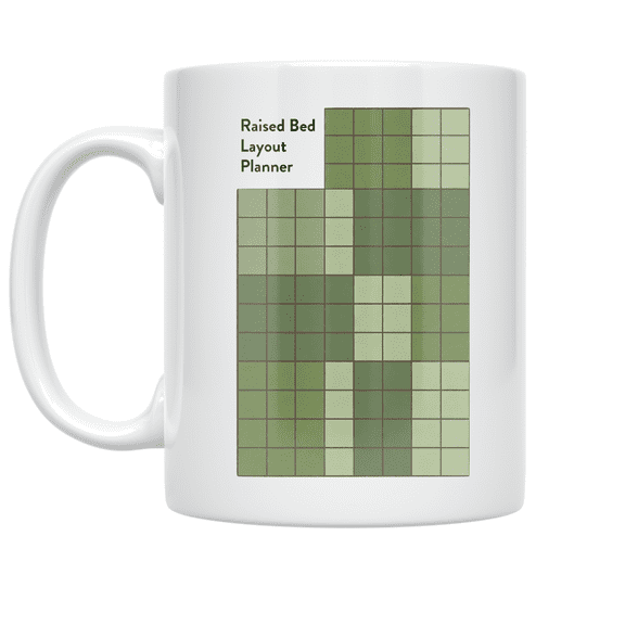 Raised Bed Layout Planner - Gardening Enthusiast - 11 oz Ceramic Coffee Mug