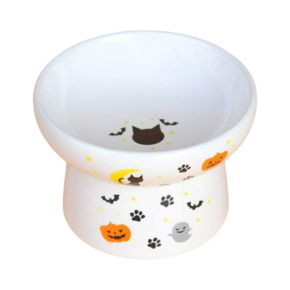 Raised Cat Bowl Dog Bowl Tilted Elevated Ceramic Pet Dishes Anti Slip Water Bowl Food Bowl