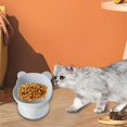 thumbnail image 1 of Raised Cat Bowl Neck Protector Practical Stable Cute Elevated Water Bowl Cats Raised Feeder Cat Feeding Bowls Elevated Tilted for Dogs Puppy Gray, 1 of 10