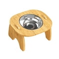 thumbnail image 1 of Raised Cat Feeder Elevated Pet Bowls 15 degree Tilted Durable Cat Feeding Bowls Stainless Steel for Kitten Puppy Small Medium Dogs Single Bowl, 1 of 10