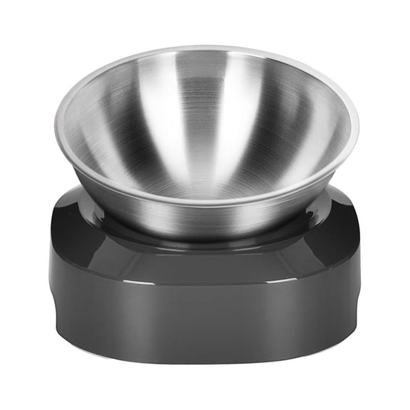Raised Cat Food Bowl, Stainless Steel Cat Dish for Food Water Anti Vomiting Elevated - Single Bowl