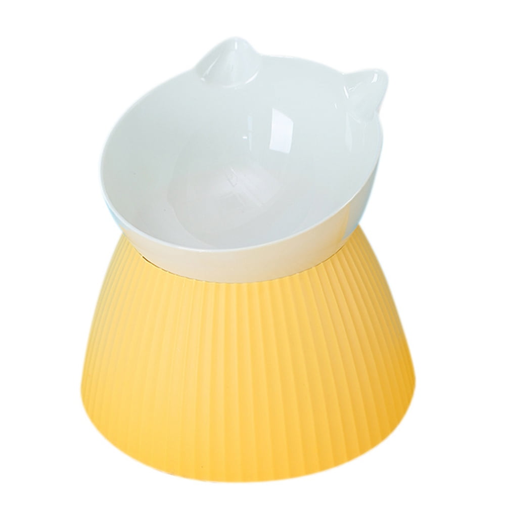 Raised Cat Food Bowls 15 Degrees Elevated Cat Bowls Anti Vomiting