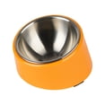 thumbnail image 1 of Raised Cat Food Bowls Tilted Stainless Steel Cat Dog Bowl Small Single Slanted Puppy Food Bowl Multicolor Non Slip Elevated Pet Feeder Anti Vomit Cat Dishes for Kitten Puppy Pet - orange, 1 of 5