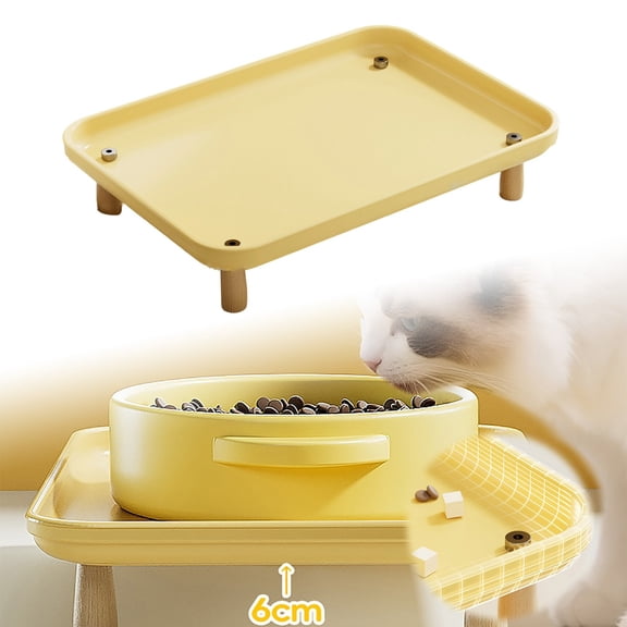 Raised Cats and Dogs Elevating Feeding Station with Dispenser Shelf Stand for Indoor Outdoor Use