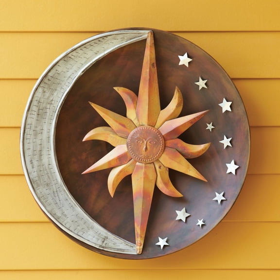 Raised Celestial Wall Decor Disc
