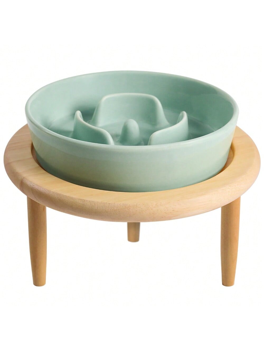 Raised Ceramic Slow Feeder Dog Bowls For Small Dogs,Elevated Small Dog