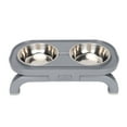 Raised Dog Bowl Height Adjustable Stainless Steel Elevated Dog Double