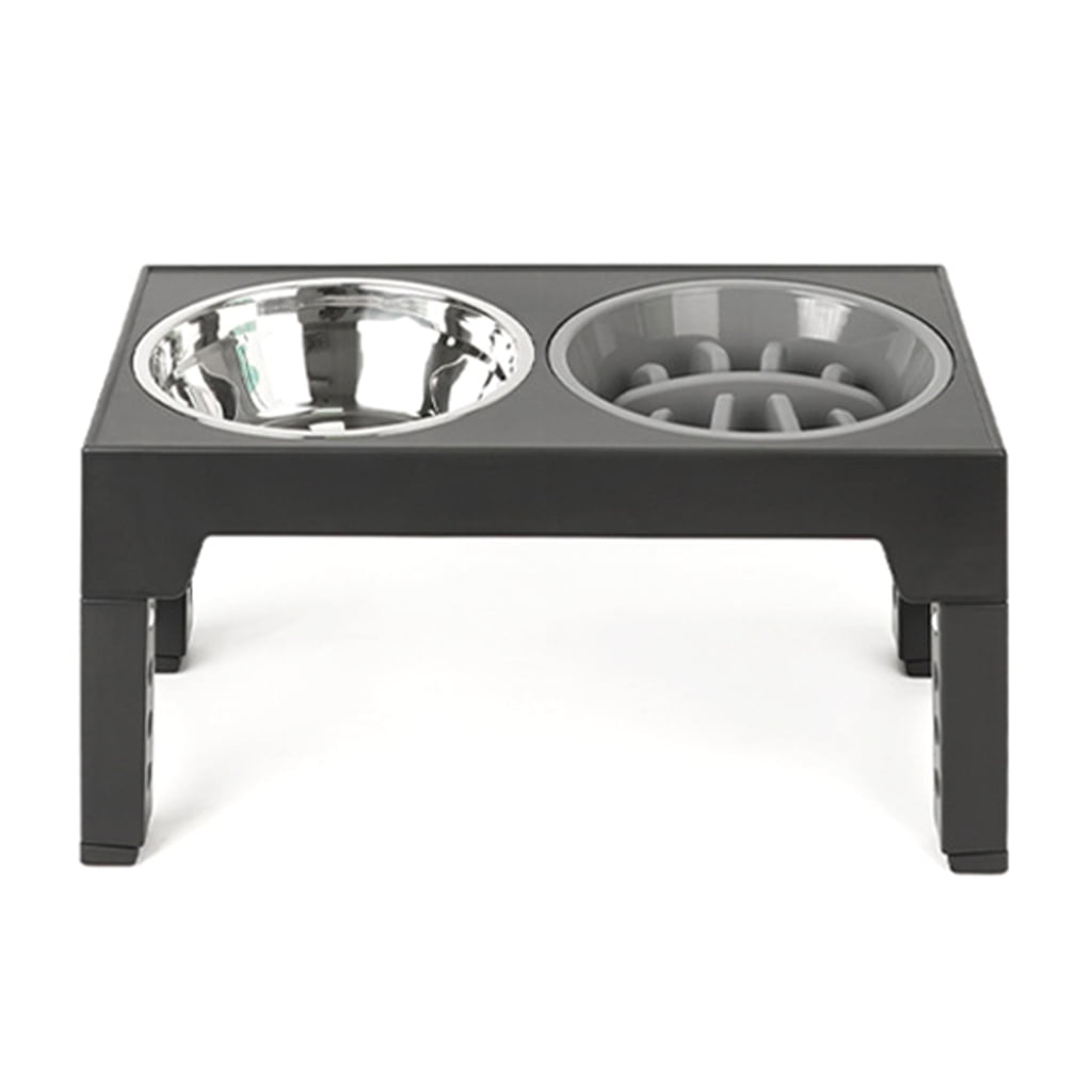 Raised Dog Bowl with Adjustable Stand Elevated Water Bowl Slow Feeding Bowls Food Container for Dogs Small Pet