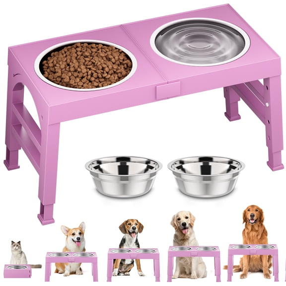Raised Dog Bowls - Pink