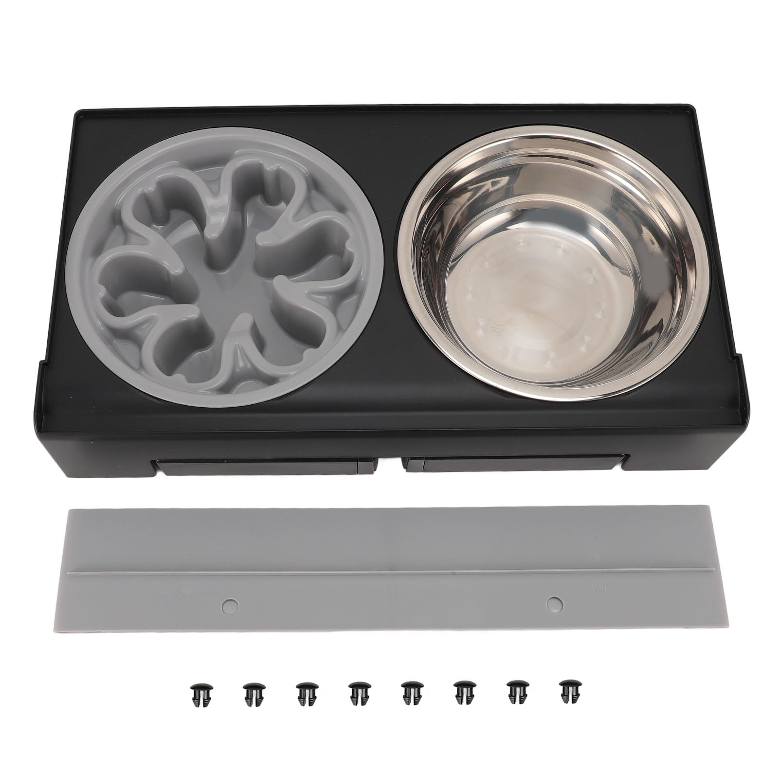 Raised Dog Food Bowls, High Baffle Stable Base Dog Feeding Bowl Reduced Neck Pressure Adjustable  For Home