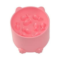 Raised Elevated Cat & Dog Slow Feeder Bowl for Dry and Wet Food in Material Made for