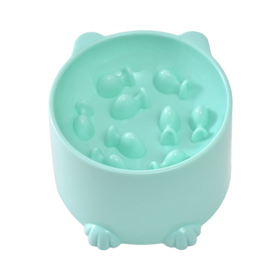 Raised Elevated Cat Slow Feeder Bowl for Dry and Wet Food – Elevated Design for Easy and Digestion