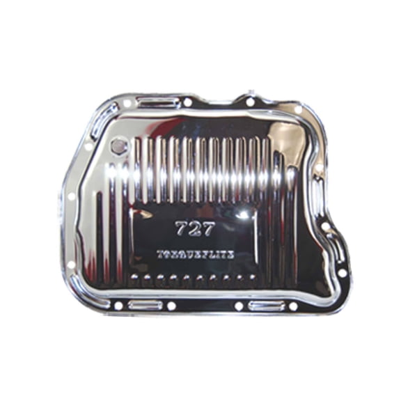 Raised Finned Chrome Steel Transmission Pan for Chrysler TorqueFlite 727