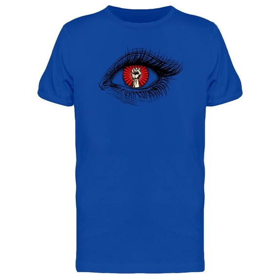 Raised Fist On Eye Iris Tee Men's -Image by Shutterstock