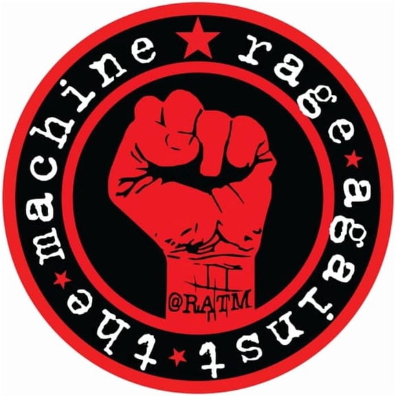 Raised Fist Power Circle Vinyl Sticker Decal, Motivational Strength and Unity Graphic for Laptop, Water Bottle, Car Bumper, Hard Hat, and Tool Box, Round Illustrative Design (4.5" x 4.5")