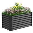 thumbnail image 1 of Raised Garden Bed, 4×2×2ft Large Outdoor Metal Planter Box,120 Gal Soil Capacity, Galvanized Raised Garden Bed Kit for Flower Plants, Fruits, Vegetable Herbs, 1 of 8