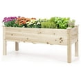 Raised Garden Bed, Elevated Wooden Planter Box Stand for Vegetables