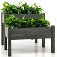 Raised Garden Bed Fir Wood Garden Elevated Planter Box with Legs, 8