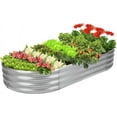 thumbnail image 1 of Raised Garden Bed Galvanized Planter Box Outdoor,Oval Large Rot-Resistant Metal Garden Bed Planter for Vegetables Flower Herb, 1 of 2