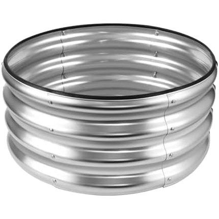 Raised Garden Bed,Galvanized Raised 2×2×1ft Planter Boxes Outdoor with Easy Assembly, Round Garden Bed for Vegetables, Fruits, Flowers