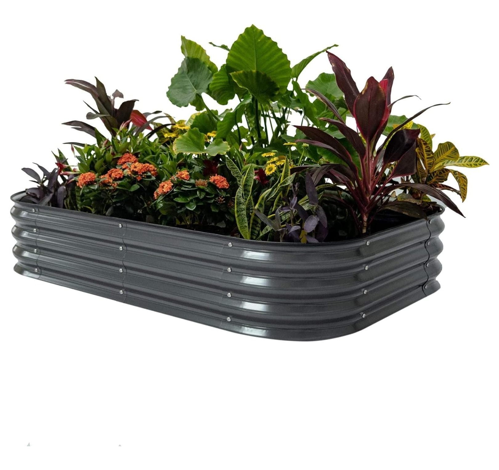 Raised Garden Bed Kit, 11" Tall 6 in 1 Modular Metal Raised Planter Bed