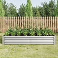 thumbnail image 1 of Raised Garden Bed Kit for Flower Planters Herb, Metal Raised Bed for Gardening Vegetables, Outdoor Garden Bed Raised Flower Bed Raised Garden Boxes 6×3×1ft, Sliver, 1 of 7