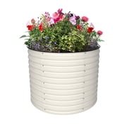 Raised Garden Bed, Metal 32" High by 42" Round White