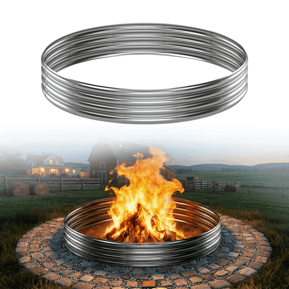 Raised Garden Bed/Metal Fire Pit Ring/Bonfire Fire Ring, Durable and Stylish for Planting Plants Vegetables Outdoor Fire Pits,Patios and Camping